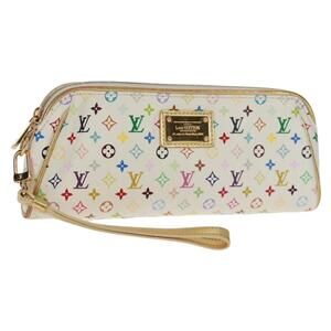 LOUIS VUITTON Monogram Multicolor Kate Pouch White Bron M55212 LV Auth 159471V
